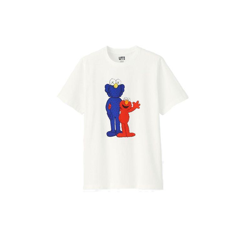 Uniqlo × T-shirt a maniche corte Elmo e Mostro Biscotto Collaborazione Kaws T-shirt Unisex UQ412757000