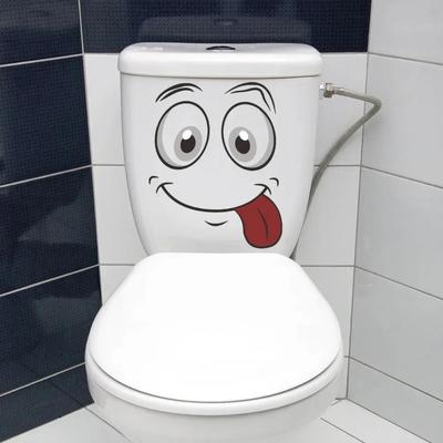 Cute Cartoon Toilet Sticker Self Adhesive Waterproof Removable Funny Bathroom Home Decor Toilette Decoration Bathroom Sticker