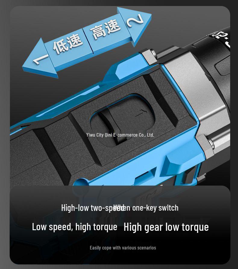 Cordless Multifunctional Lithium-Ion Impact Drill & Electric Screwdriver