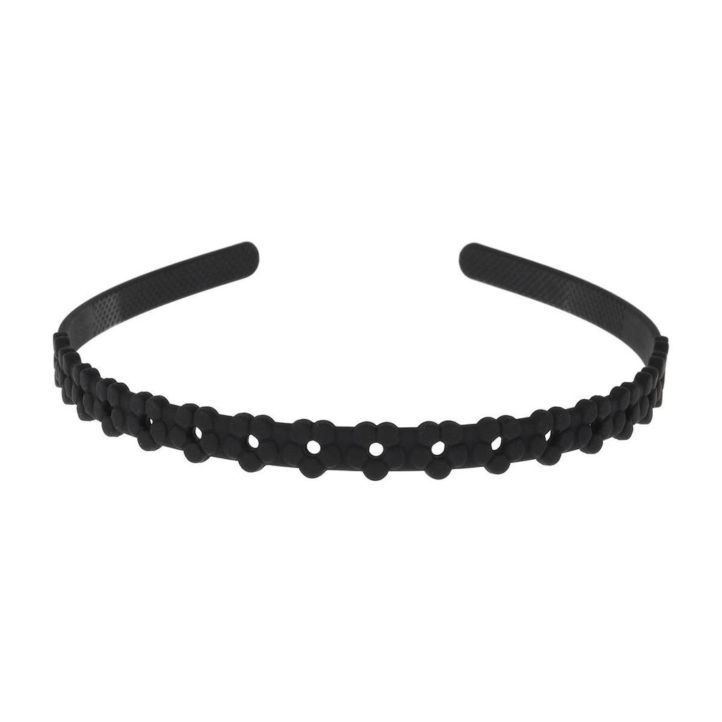Black Face Wash Non-Slip Toothed Headband for Women