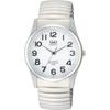 Cue and Cue Watch Analog Solar Waterproof Metal Band White Dial H970-214 Men's Silver