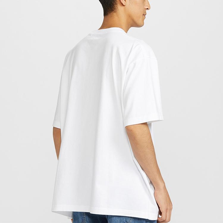 UNIQLO Peter Saville Printed Crew Neck Short Sleeve T-Shirt Unisex Tops White 424607-00