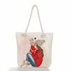 Multifunctional Mom Series Printed Thick Rope Shoulder Beach Bag Casual Large Capacity Handbag 7617