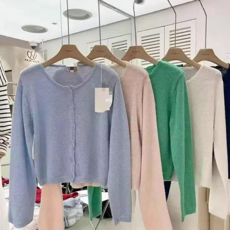 Spring sweet versatile and thin gentle thin knitted cardigan single-breasted soft waxy sweater jacket women