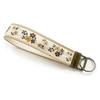 Double Sided Embroidered Fabric Keychain Wrist Strap with Webbing Label Decorative Fabric Keyring Suitable for Travelers