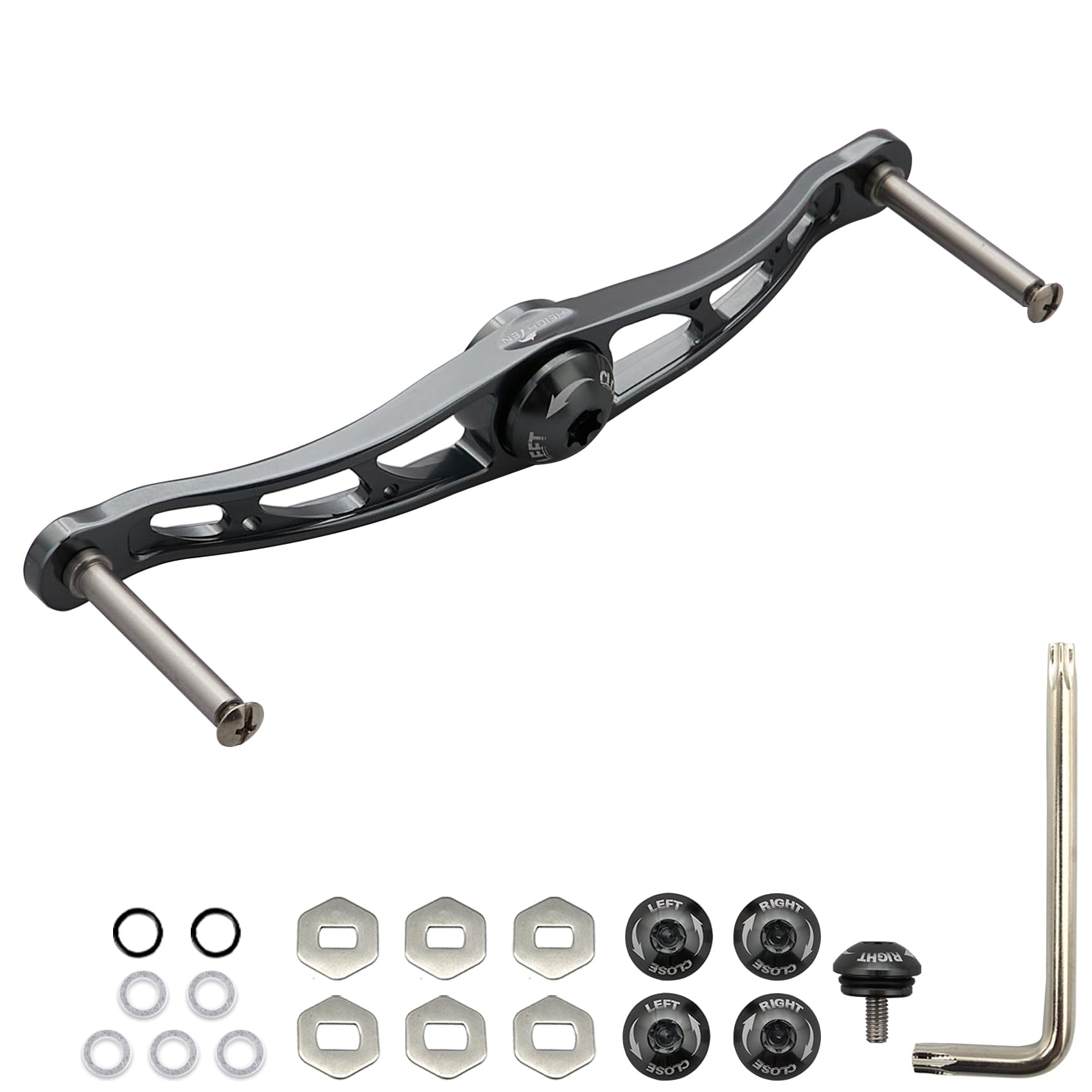 

Ручка катушки HEIGHTEN 70 из авиационного алюминия, совместимая с Shimano Daiwa Abu или Lucia, катушка для приманки 88/90/105/115/120/130 мм (Нет ручки) (Темно-серый, 115 мм)