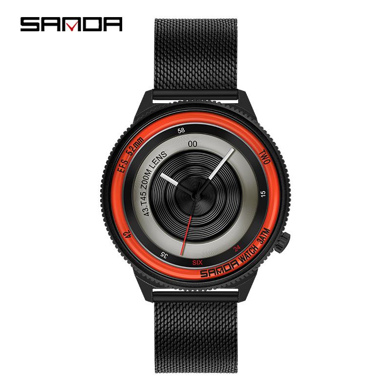 SANDA Ceas de bărbați Nou Photographer Time Series Fashion Trend Ceas de cuarț pentru bărbați Ceasuri cool