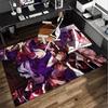 Anime Samurai Krieger Kampfszene Büro Teppich Stuhlunterlage, Gaming Teppich, Geeignet für Eingangsbereich, Schlafzimmer, Wohnzimmer, Schreibtisch, Weihnachtsgeschenk