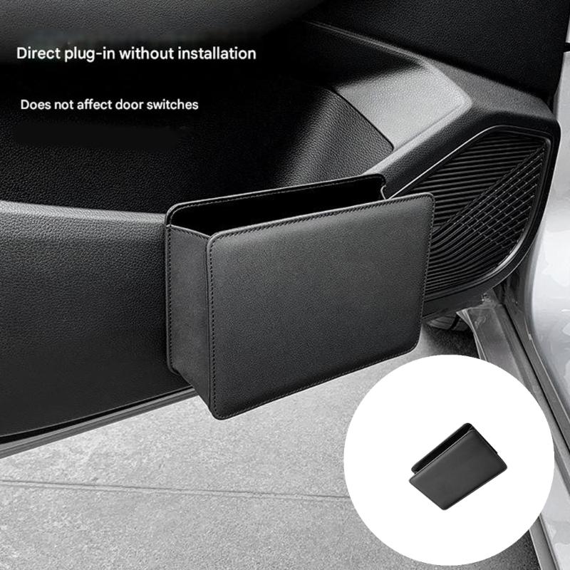 Leather Automotive Trash Can Dust Bin With Leakproof And Easy Clean Features For Car Cabin Organization Quick Install
