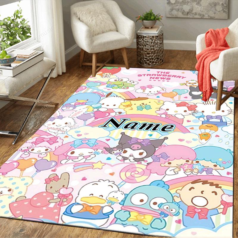 Custom 1Pc Kawaii Gothic Kitty Rug Office Carpet Indoor Outdoor Entrance Doormat Nonslip Soft And Comfortable Living Room D2915282