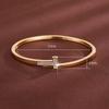 Simple T-Letter Design Synthetic Zirconia Women's Bracelet For Daily Gift-Giving Jewelry Accessories