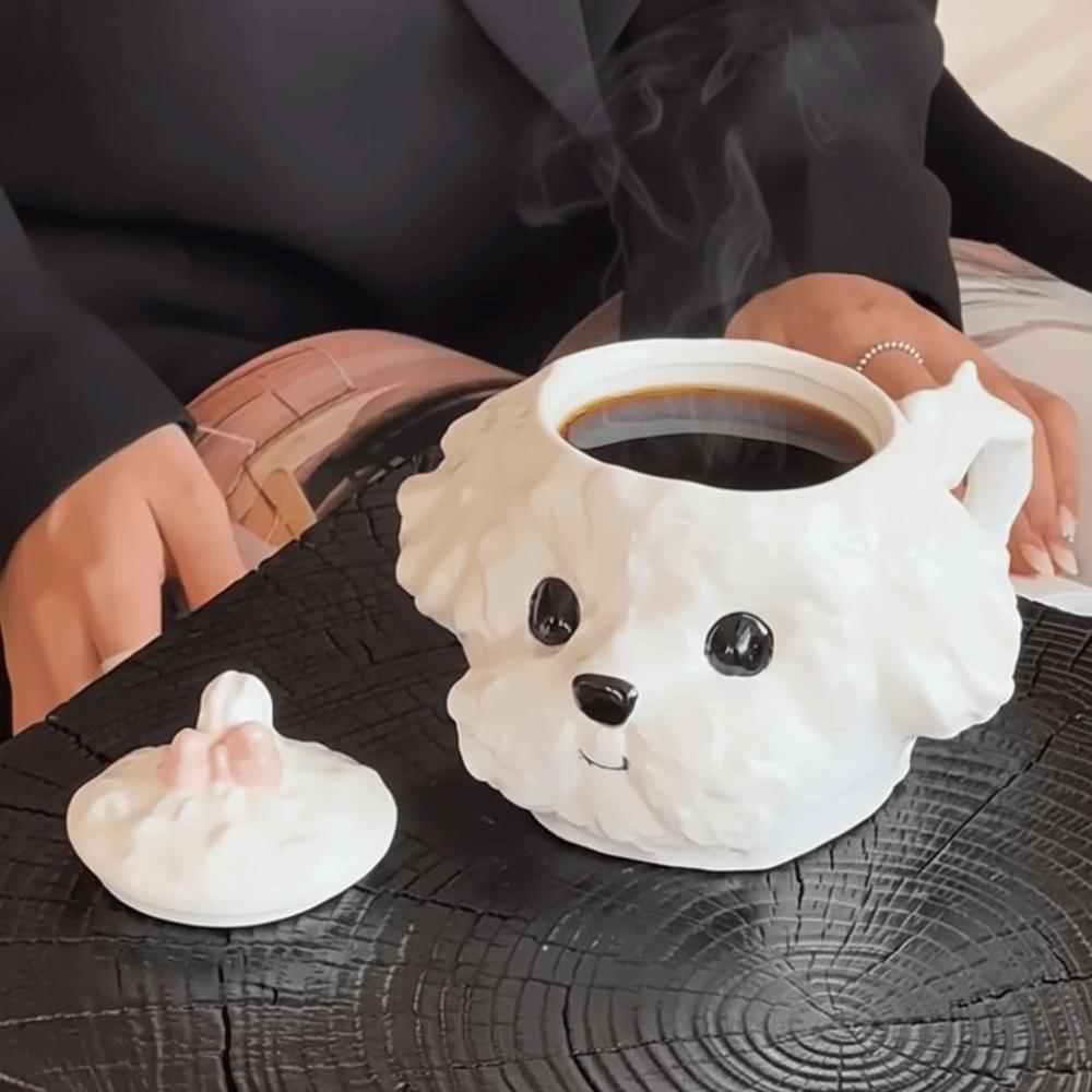 Mit Deckel Kaffeetasse Wolke Milchbecher Niedliche Hundeförmige Tasse Nachmittagstee