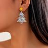 Dangle Christmas Tree Acrylic Earrings Bohemian Xmas Earrings Studs Merry Christmas Earrings  Party