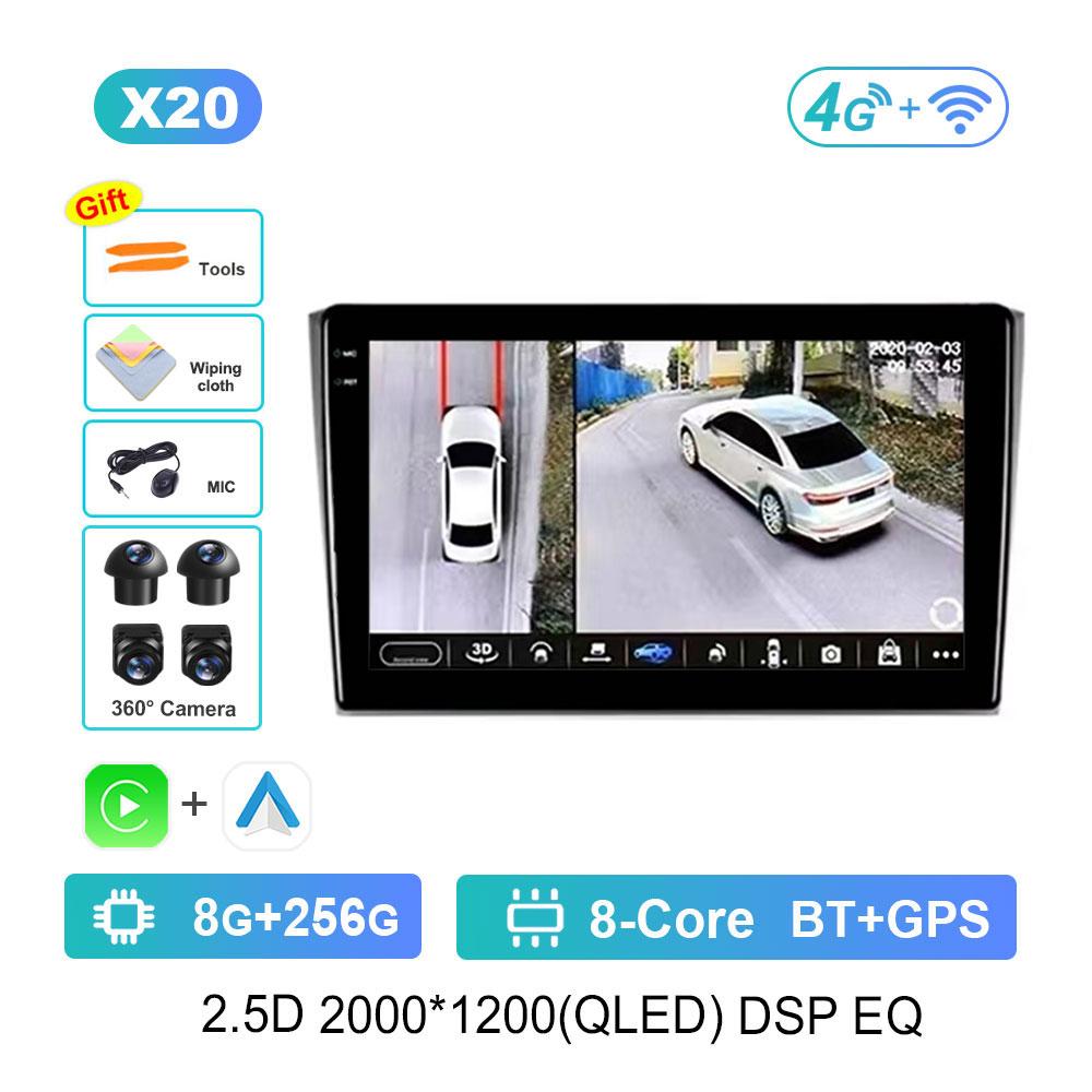 Bluetooth Android 14 WiFi for Mazda CX9 CX-9 TB 2006 - 2010 2016 Car Radio Multimedia Player DSP Stereo GPS 4G Split Screen