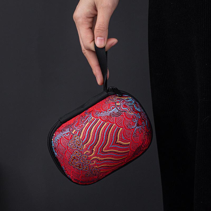Travel Kung Fu Tea Set Glass Brewing Teapot Teacup Portable Bag Ceramic Kuaike Cup Outdoor One Pot Three Cups