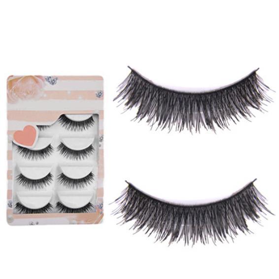 Buy 5 Pairs Natural Thick Cross Handmade Eye Lashes Extension Makeup ...