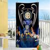 Inter Milan Customizable Name Beach Towel Super Soft Microfiber Quickdry Fabric Suitable for Swimming Gym Camping Yoga Vacation