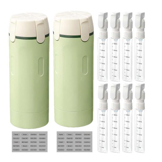1/2 Sady 120ML 4-v-1 Cestovní láhev Neprosakující Opakovaně použitelný Dávkovač na pleťové mléko, kondicionér, krém, šampon Přenosný Plnitelný Prázdný kontejner na toaletní potřeby