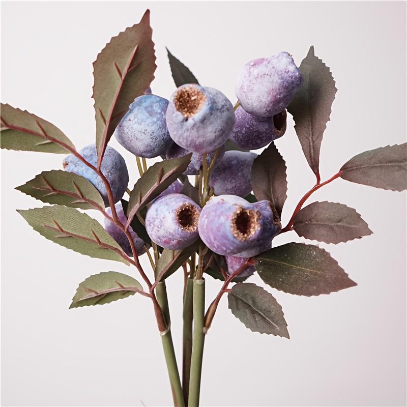 

3pcs Artificial Eucalyptus Leaves and Berries - Realistic Plastic Foliage for Christmas,Halloween,Home Decor-No Container, Decor