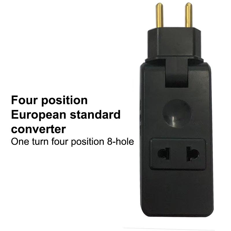 Eu Plug Adapte 4 In 1 Wall Outlet Extension Eu Electrical Socket 180 Degree Plug Adapter Travel Aadapter Portable Power Converte