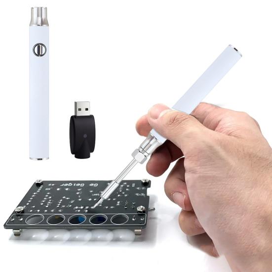 Thread Soldering Iron Kits 3 Gear Adjustable Voltages Stainless Steel Construction Welding Tool Kits with USB Adapter Fast Heating Portable Pen