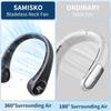 Personal Cooling Portable Neck Fans - USB Rechargeable,360 Free Rotation & Lower Noise Bladeless Battery Operated Design with 3 Speeds Duration 48