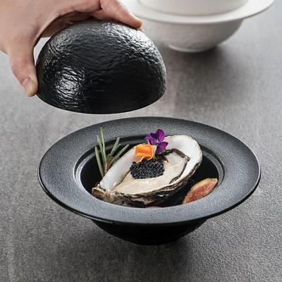 Ceramic Rock-patterned Stew Cup Soup Cup Bowl Hotel Restaurant Tableware Sea Cucumber Abalone Cup Creative Planet Dessert Bowl