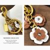 Creative Retro Bag Hanging Ornaments Multipurpose Elegant Flower Keychain Lightweight Backpack