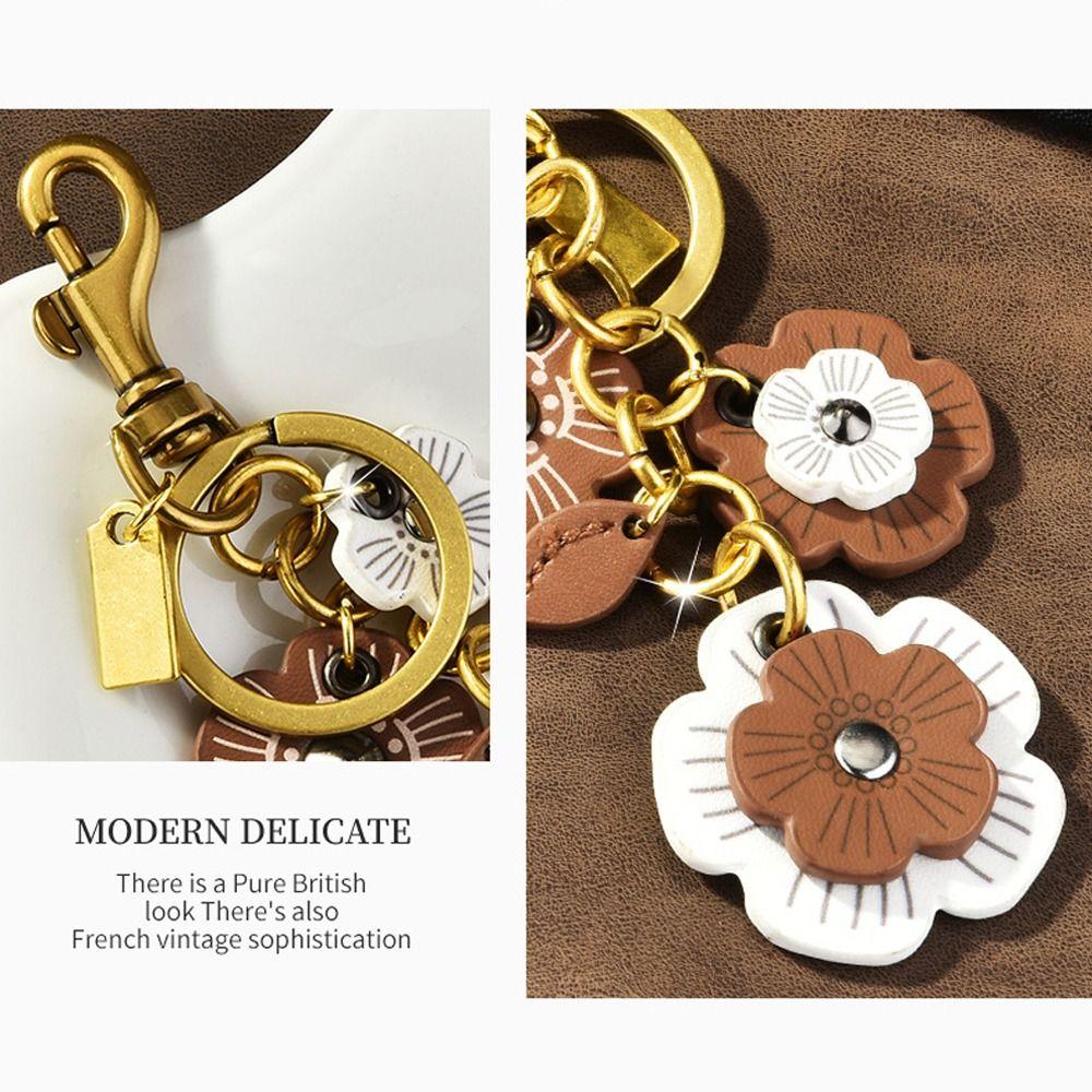 Creative Retro Bag Hanging Ornaments Multipurpose Elegant Flower Keychain Lightweight Backpack
