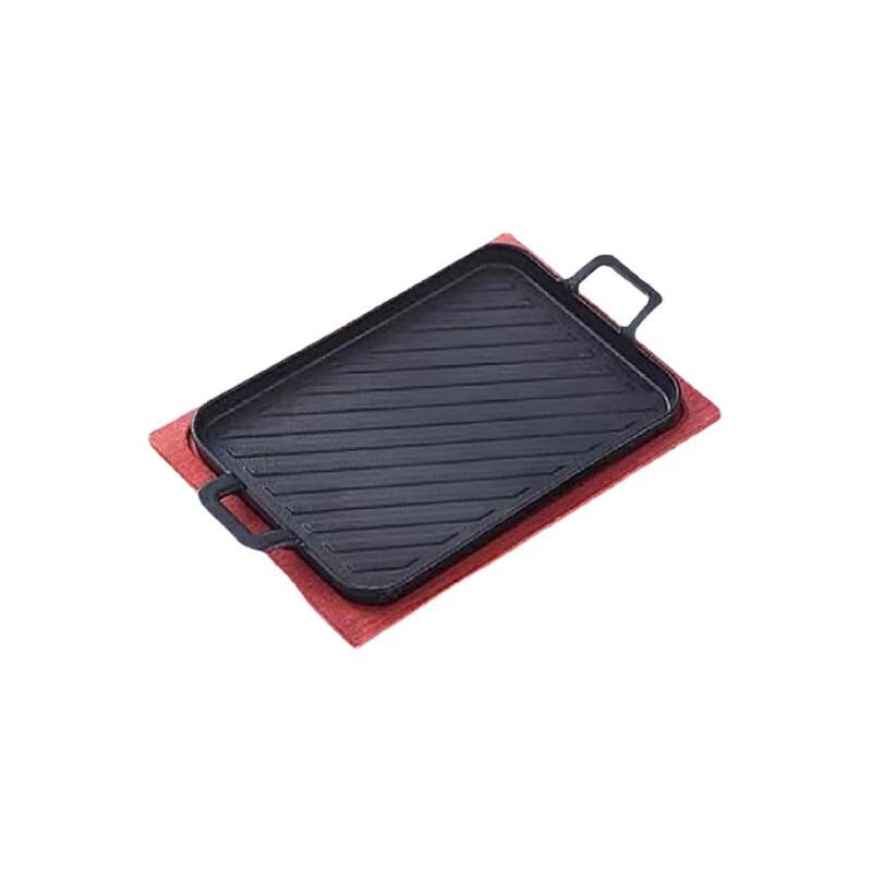 ZISIZ Cast Iron Rectangular Grill Pan
