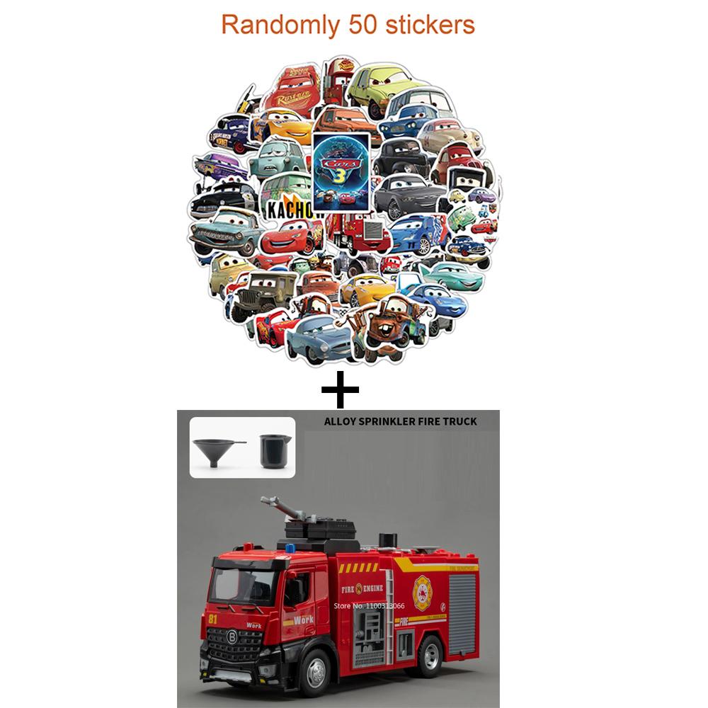 1:18 Scale Alloy Fire Truck with Light and Music Ladder Fire Trucks Water Spray Sprinkler Vehicle for Children Birthday Present