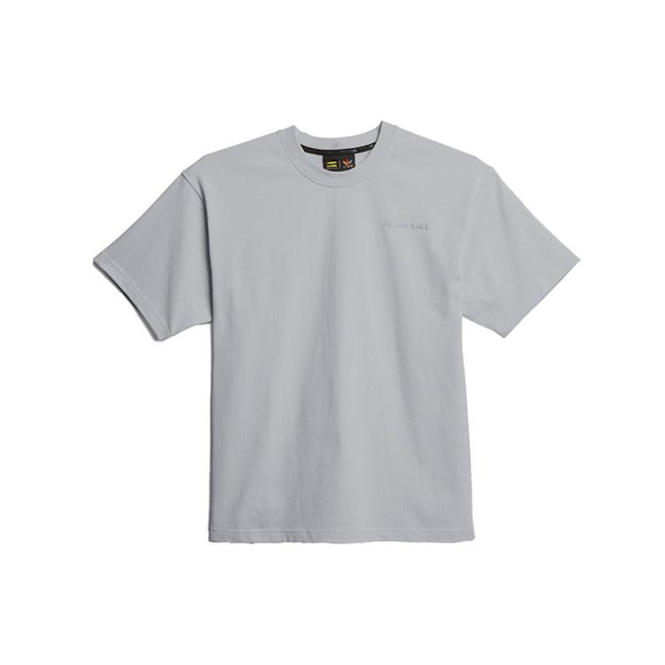 adidas x Pharrell Basics Short-sleeved Embroidered T-Shirt Grey Men s GM1959 XXS