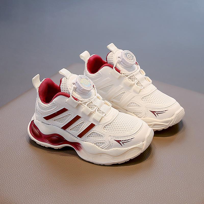 

Boys shoes 2025 new spring and autumn rotating button children s sports shoes medium and older boys mesh breathable dad shoes 26