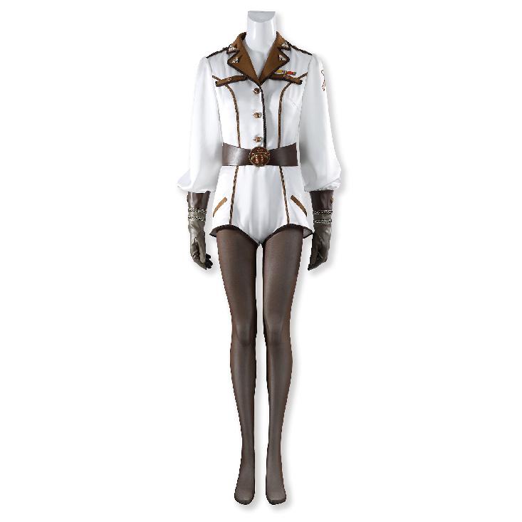 Sexy Cyberpunk Nurse Cosplay Costume Medical Uniform with Gloves & Stockings Mature Style Anime Game Outfit for Women, Halloween Party Dress