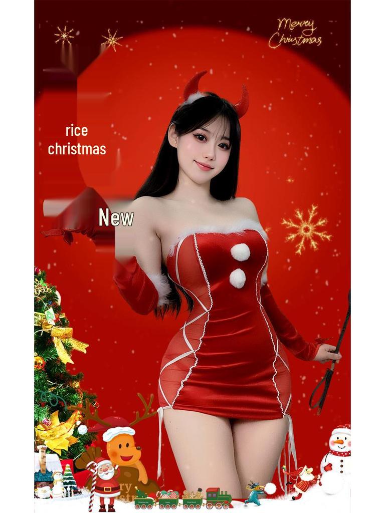 New Christmas Santa Claus Uniform Set with Tree Skirt Holiday Decorations Birth286