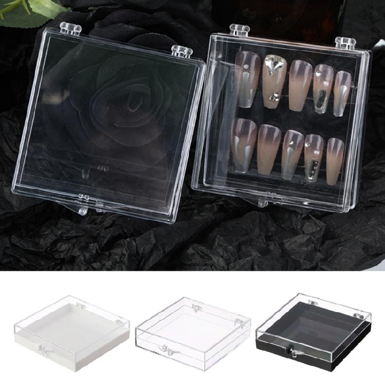 Empty False-Nail Organizers Box Waterproof Dust-proof Small Clear Jelwery for Ca