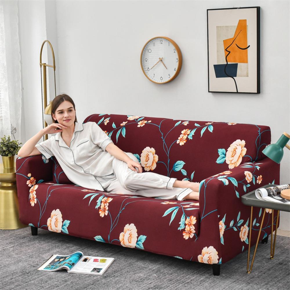 Stretch Sofa Cover Full Set Slip Proof Universal Elastic Couch Protector Anti Dirt Fabric Sofa Cover for All Seasons