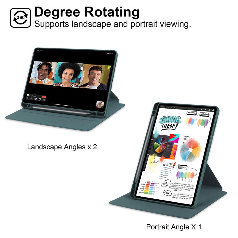 Honor X8A 11" Ultratenké pouzdro s koženým otočným stojánkem odolné proti pádům s plným akrylovým krytím