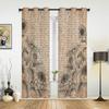 Floral Daisy Retro Minimalist Modern Window Curtains for Living Room Bedroom Curtain Kitchen Treatment Blinds Drapes
