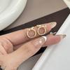 Simple Metal Cross Ear Buckle Fashion Trend Simple Earrings Women'S High Sense Versatile Cold Wind Ear Jewelry