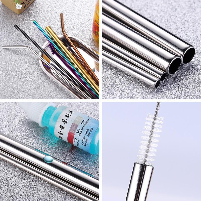 Reusable Tubes Metal Drinking Straws Straw Multi-time Straw Stanley Cup 304 Stainless Steel Straws XG002