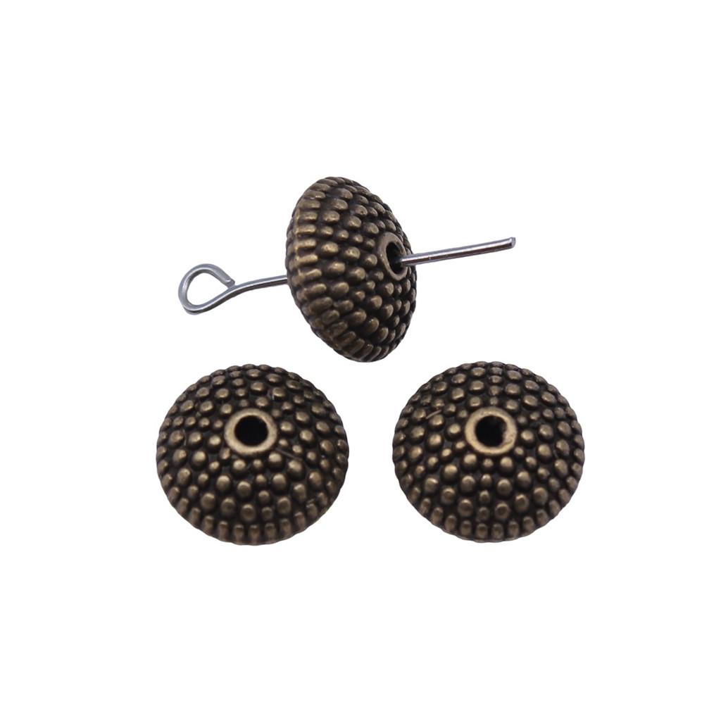 Multi Color Flower Edge Spacer Beads Metal Charms For Jewelry Making Accessories