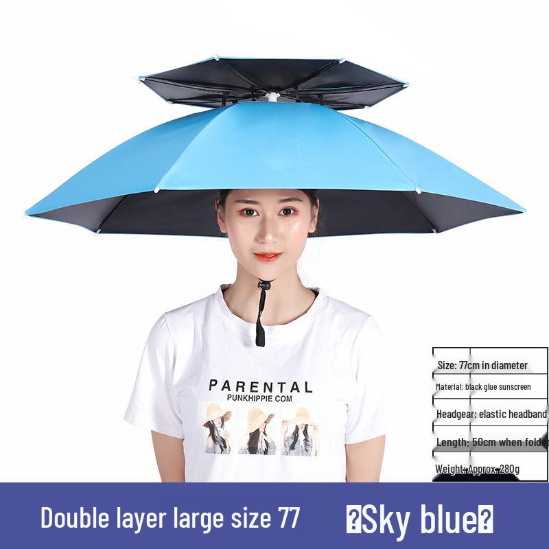 Cappello a Ombrello Pieghevole da Pesca per Adulti - Accessorio Personalizzato per Giornate di Sole