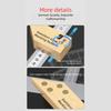 Multiple Use Double Unit Carpentry Ruler Stainless Steel Edges and Adjustable Beechwood Guide Block for Precisions Woodworking