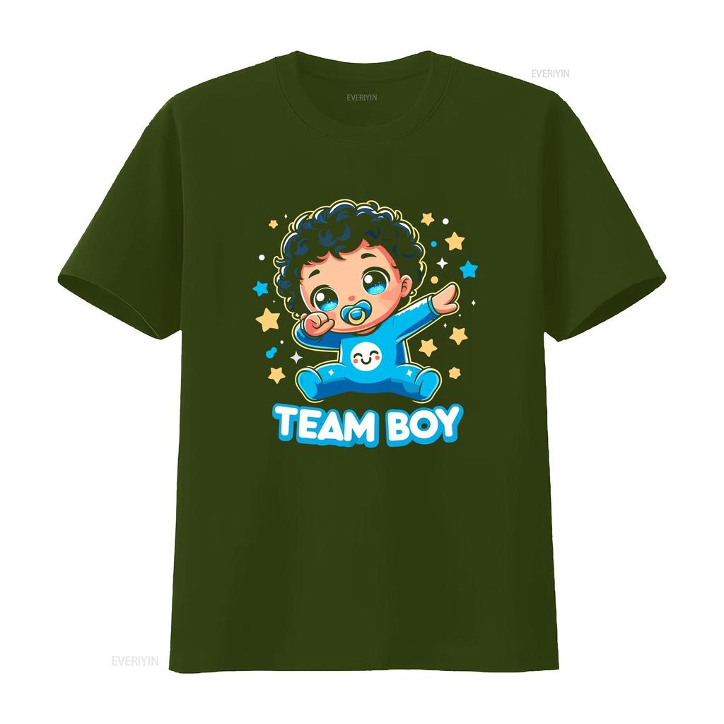 Team Boy Baby Gender Reveal Party Announcement T Shirt vintage Washed Stylish graphic Soft designer clothes Casual Comfortable