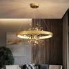 Round Chandelier Modern Dining Room Lamp Living Room Bedroom Kitchen Home Decoration Master Bedroom Gold Lamp 40/60/80cm