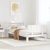 VidaXL Bed Frame with Headboard Without Mattress White 100x200 Cm 3306824