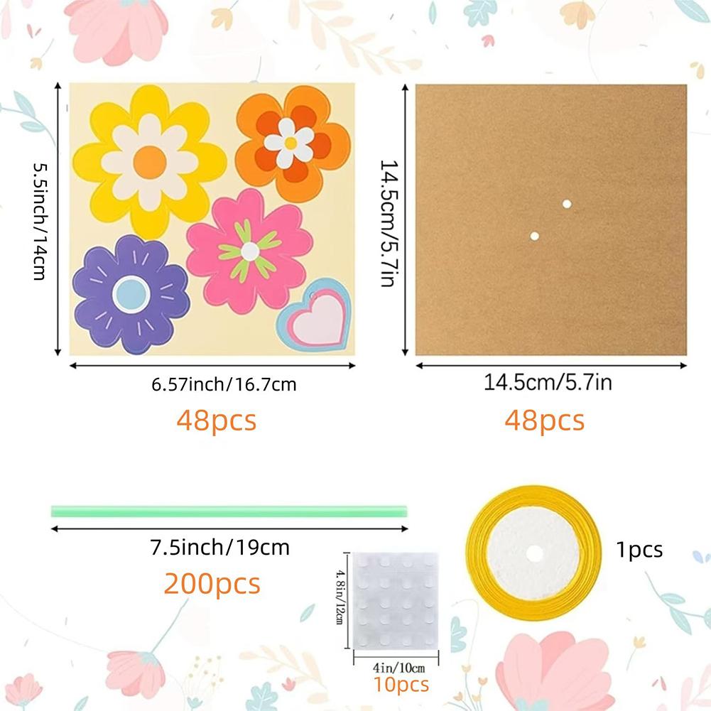 Mother's Day Greeting Card Paper Flower Bouquet Craft Kit DIY Flower Bouquet Greeting Cards Flower Paper Mom Gifts
