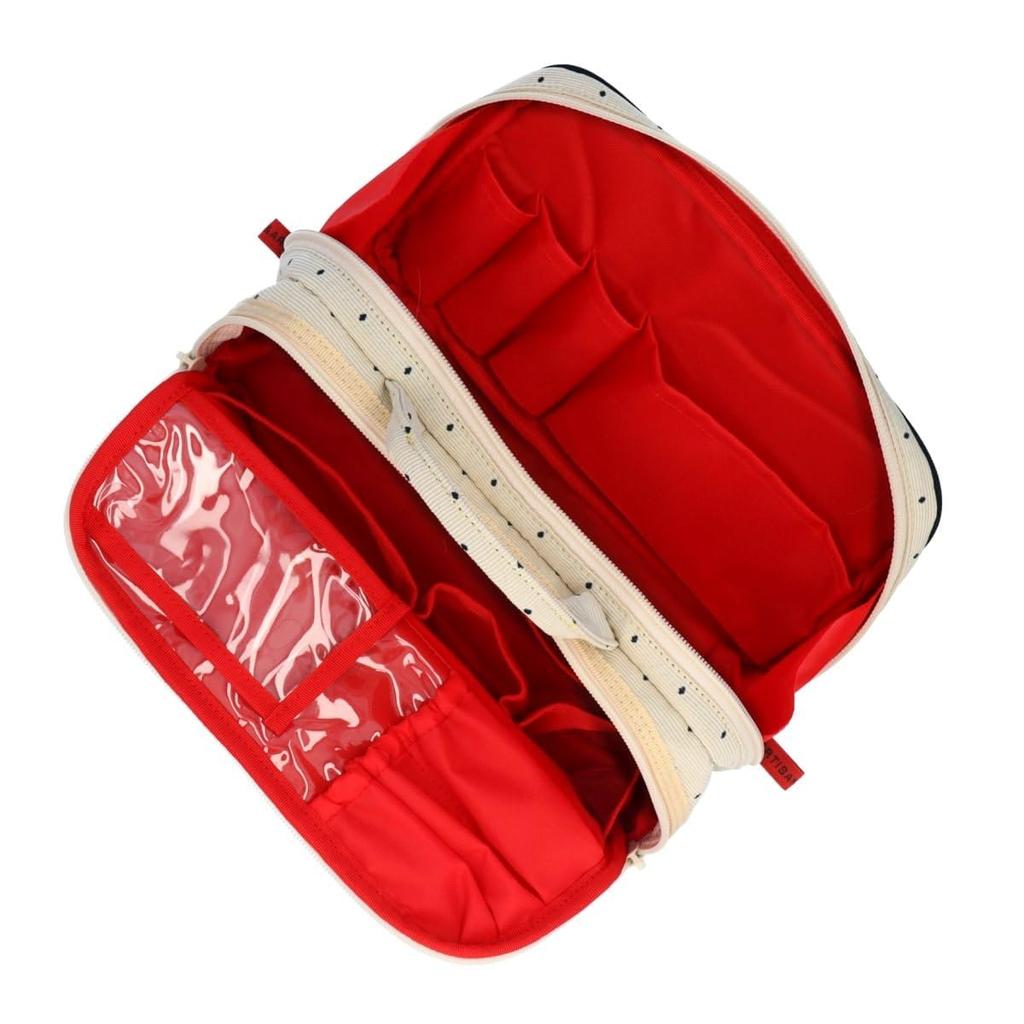 Large Capacity Cosmetic Pouch, Large Slope Shape, Petit Deco, 5WP-PE120, Artisan&artist