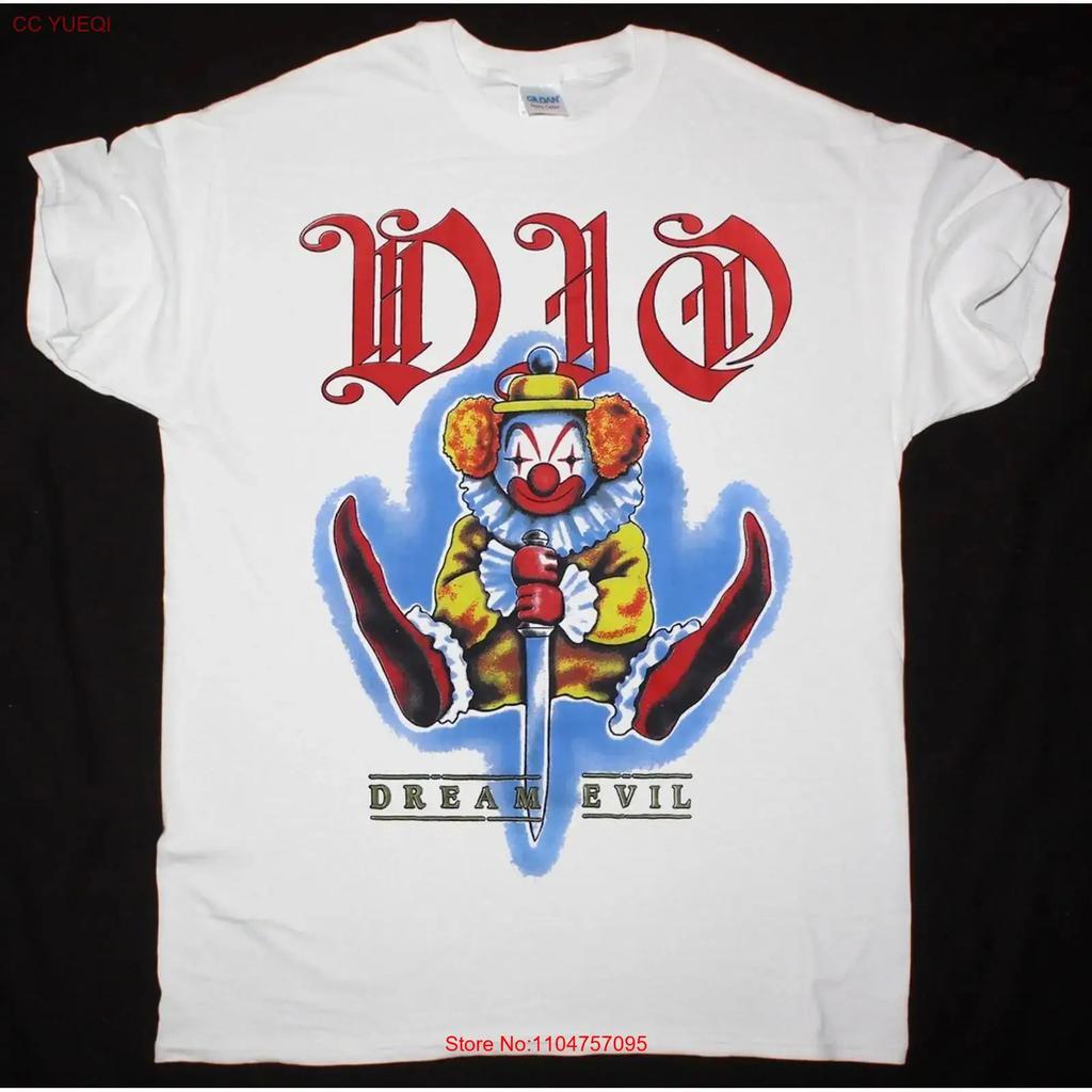 Dio Dream Evil White T Shirt Vintage Top For Everyday Wear Slightly Unisex Graphic Breathable Fashion Versatile Casual